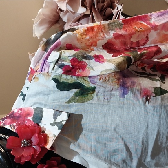 Nwt XL & Large JOIE Sheer White Floral Button Down Shirt - Picture 13 of 16
